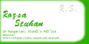 rozsa stuhan business card